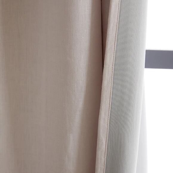 Quince European Linen Room Darkening Curtain Vintage Blush 84” - Set of 2 - Picture 3 of 12